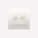 [KB32TS] 2G TELEPHONE SOCKET W/SHUTTER VIVACE WHITE - SCHNEIDER